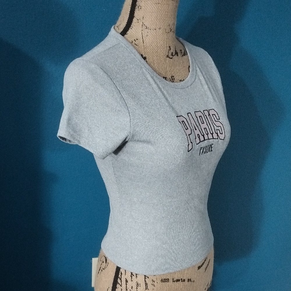 Paris J' Adore Grey T-shirt By Orange Kiss 💋 - Picture 4 of 9